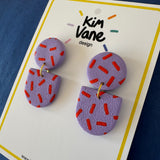 Oorbellen Aline Paars Rood