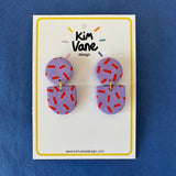 Oorbellen Aline Paars Rood