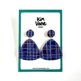 Oorbellen Floor Grid Blauw