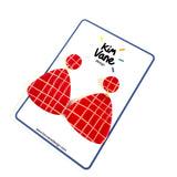 Oorbellen Floor Grid Rood