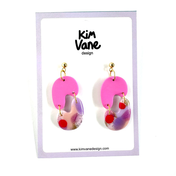 Oorbellen Ziggy Roze Mix