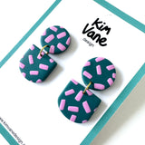 Oorbellen Aline Groen Roze