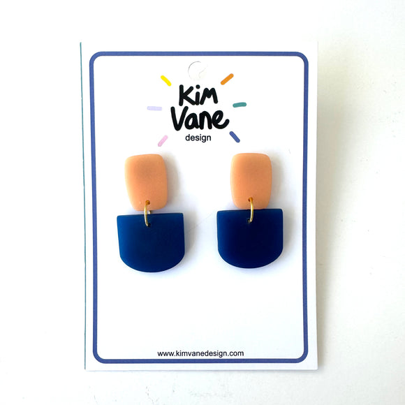 Oorbellen Jamie Nude Donkerblauw