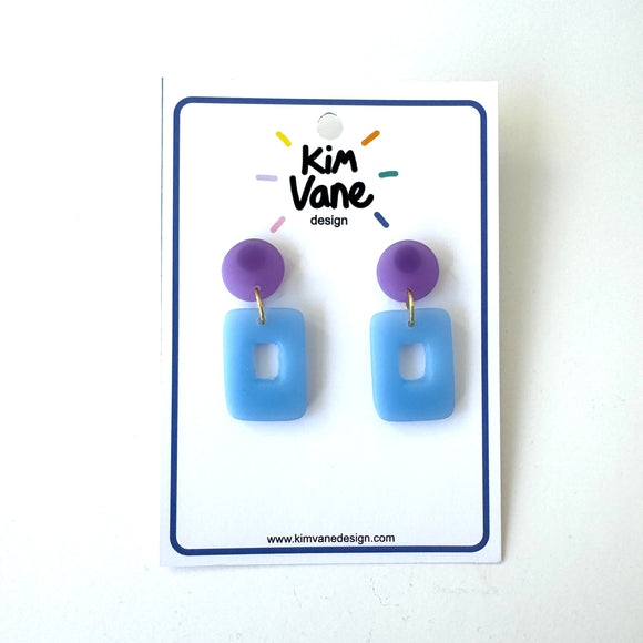 Oorbellen Naomi Paars Lichtblauw