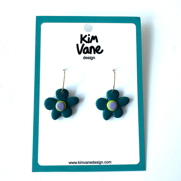 Oorbellen Bloem Groen