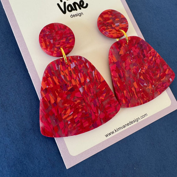 Oorbellen Irene Rood