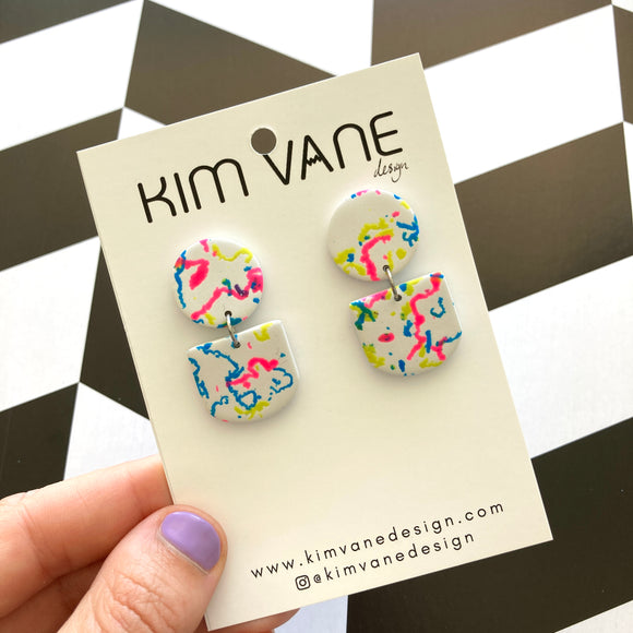 Jamie Earrings Acid Confetti