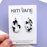 Mimi Earrings Black White